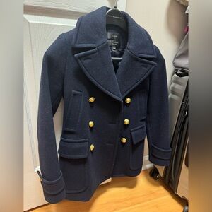J. Crew Navy Peacoat with Gold Buttons